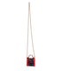 Dolce & Gabbana Red Blue Leather Sicily Crossbody Chain SatchelBorse Bag